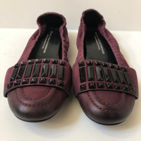 Kennel & Schmenger German Designer Flats Purple Leather Ballet 5.5 EU / 8 - Picture 4 of 9